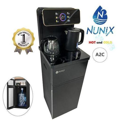 Nunix A2C Bottom Loading Water Dispenser, Stylish LED Display Panel, Hot and Cold