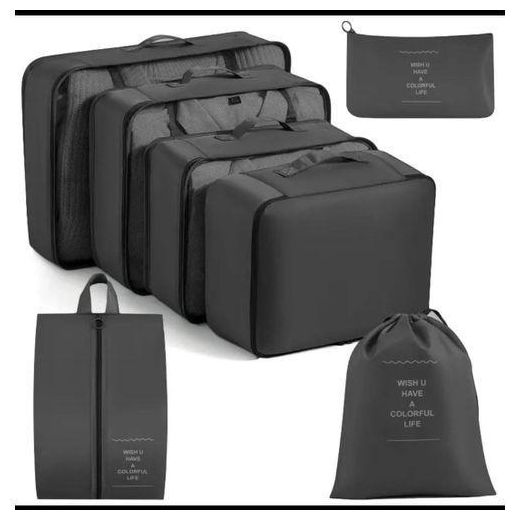 Generic Packing Cubes for Travel Essentials, Suitcase Organizer Bags Set for Luggage, Road Trip Travel Accessories in Various Sizes (7 Pieces).