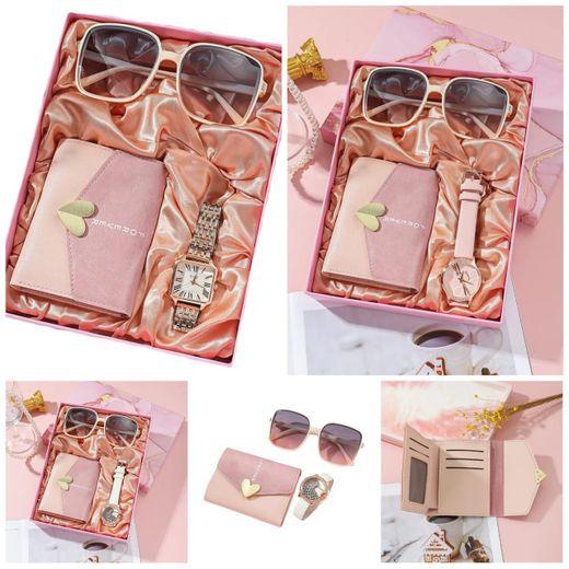 3Pcs Set Watch Set for Men and Women, Stylish Round and Square Dial Watches with Hardlex Glass, Durable Paper Box, Comfortable Adjustable Band, Perfect Gift for Any Occasion
