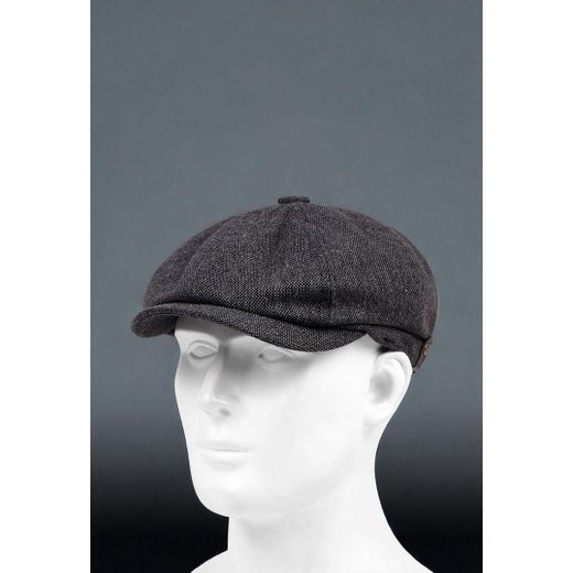 Fashion Vintage Tweed Newsboy Cap – Classic Herringbone Flat Hat - image 3