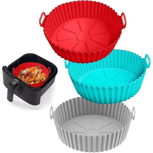 Generic 2PCS Reusable Silicone Air Fryer Liners - Heat Resistant, BPA Free, Fryers, Easy Clean