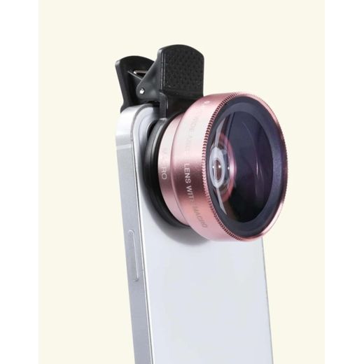 Generic Cell Phone Camera magnifying Lens, 2 in 1 Cell Phone Camera Lens Kit, 15X Macro Lens + 0.45X Wide Angle Lens, Cell Phone Clip On Lens with Travel Bag and Neck Strap for Smartphone