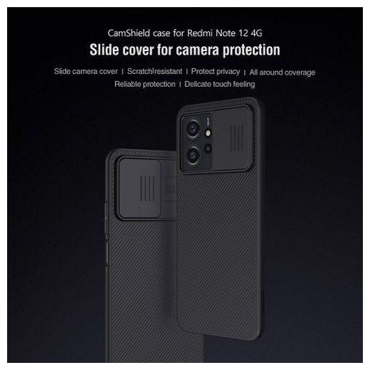 Generic Nillkin CamShield Cover Case with Sliding Camera Protector for Xiaomi Redmi Note 12 4G - image 2