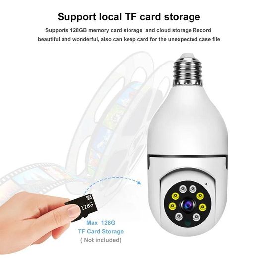 CALUS V380 Pro 360° Smart Bulb Camera 1080P WiFi Home Security Monitoring Camera - image 4