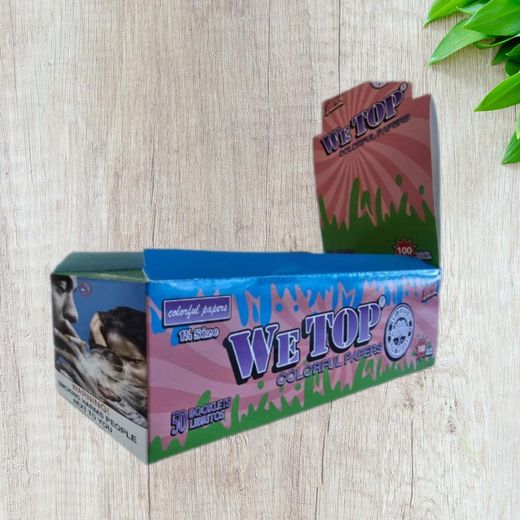 Generic 100 leaves Wetop 1 1/4 Size Mixed Colored (Blue, Green, Purple & Pink) Rolling Papers - image 4