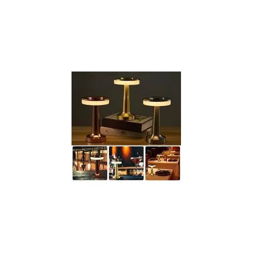 Generic Dumbbell Shape LED Cordless Table Lamp - Rechargeable Touch Control Bedside Desk Light with 3 Color Lighting Modes - image 2