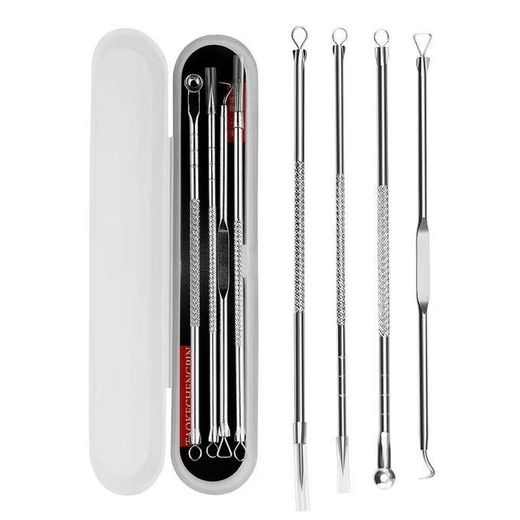 Generic 4PCS/Set Acne Pimple Remover Extractor Blackhead Removal Kit Stainless Steel Comedone Acne Needle Set - image 2