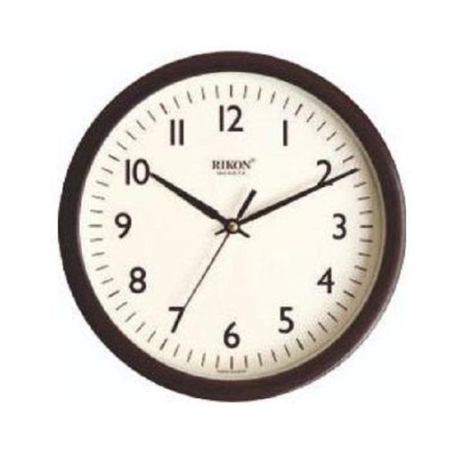 Rikon Quartz Wall Clock Model 1151 Brown Size 22.5cm