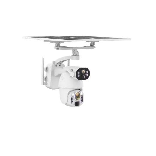 Solar Light Solar camera Powered 6MP PTZ Camera 4x Zoom Full Color Night Vision 12W Panel Wireless 4G Outdoor UBOX