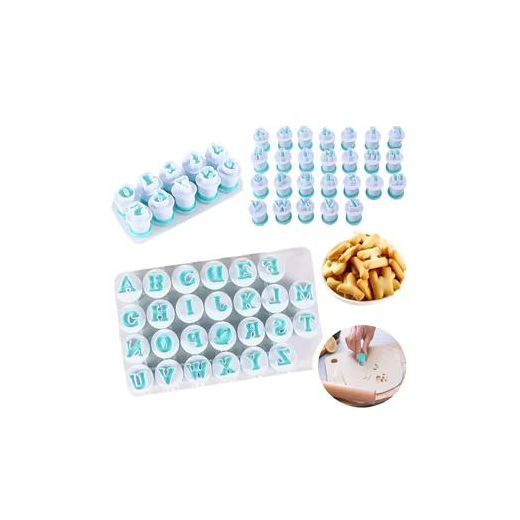 Generic 26PCS Capital Letters, Small letters & Number Push Cutters – Alphabet & Number Fondant Cutters for Cake Decorating - 1Pc of 26 Letters & Numbers Push Cutters – Alphabet & Number Fondant Cutters for Cake Decorating - image 2
