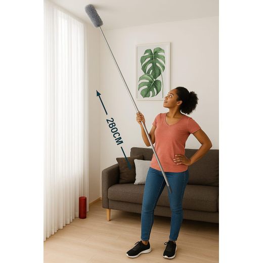 Un Branded Extendable Telescopic Microfiber Ceiling & Wall Cleaner - image 2