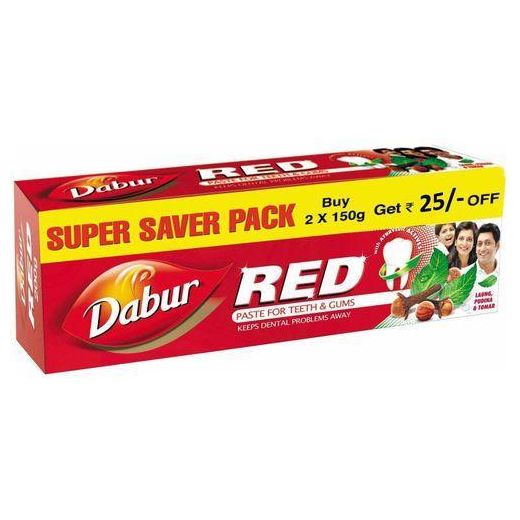 Dabur RED Toothpaste-Family Value Park-(200g +100g + Free ToothBrush) - image 2