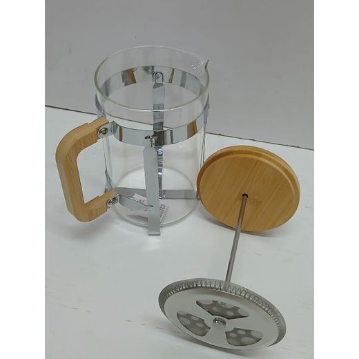 Generic French Press Coffee Maker – 800ML Glass Coffee & Tea Plunger with Wooden Handle - image 2