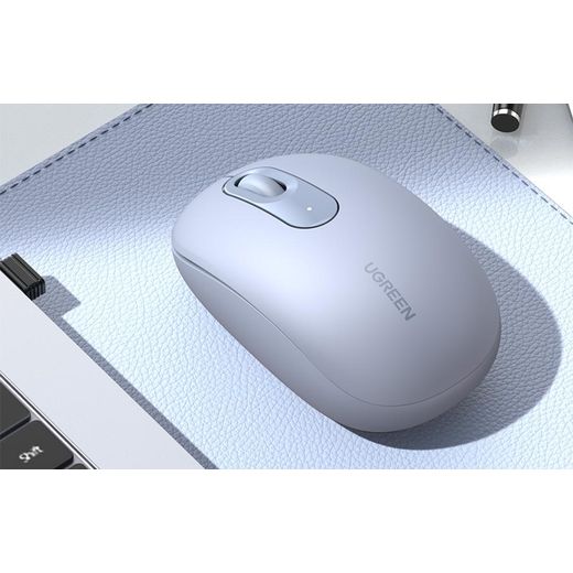 Ugreen MU105 Wireless Mouse 2.4G – Dusty Blue, Adjustable DPI (800–2400), Quiet Click Technology, USB Nano Receiver, Lightweight Ergonomic Mouse for Laptop, Desktop & Mac - image 2
