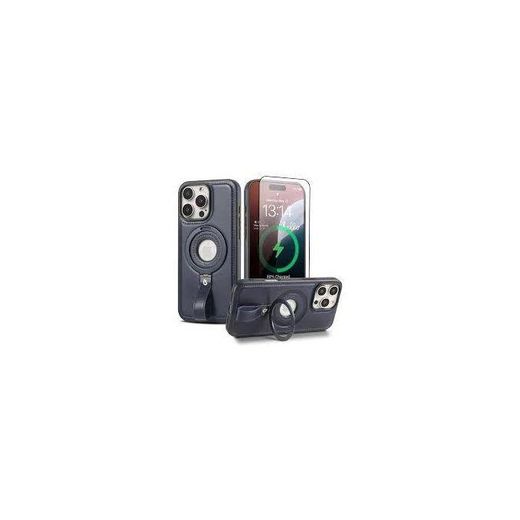 Generic Premium Magnetic Leather iPhone Ip13 Pro Max Back Cover with Stand – Elegant, Shockproof & MagSafe Compatible - image 2