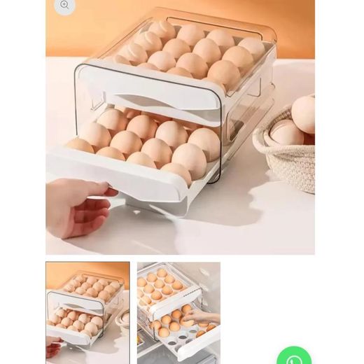 32 Eggs Organizer Box – Transparent Refrigerator Egg Tray with Auto Rolling Design