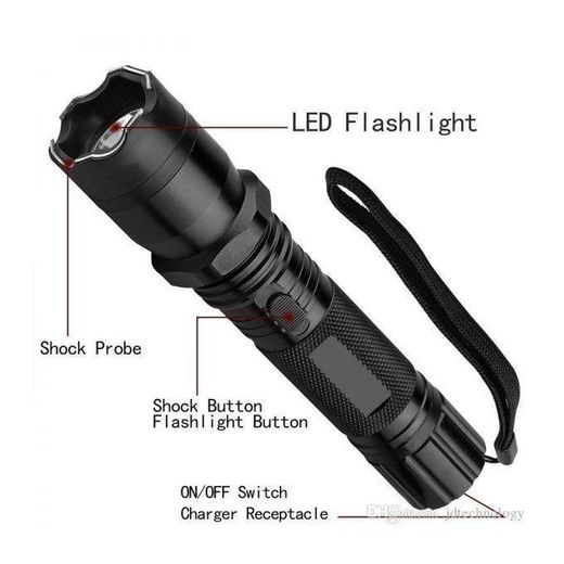 Generic High-Power LED Flashlight Self-Defense Laser Pointer Combo Torch - image 2
