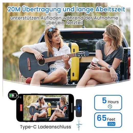 Generic  K9 2.4GHz Wireless Lavalier Microphone for Live Vlog Video Recording Interviews - image 4