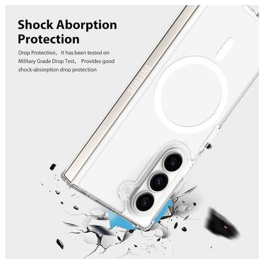 Generic Case for Samsung Galaxy Z Fold 6 Case, Compatible with Magsafe Transparent Plating Phone Case Protection Shockproof Anti-Scratch Clear Case for Samsung Galaxy Z Fold 6 5G - Clear - image 2