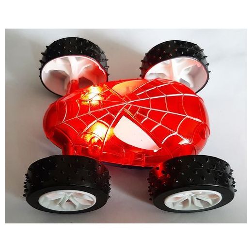 Generic Spider Double Sided Roll Back Flip Push Motion Lights Car - image 3