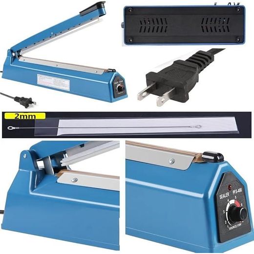 Impulse 200MM Electric Heat Sealer, Bag Sealing Machine  Ideal for Food Storage Packaging, and Sealing PE/PP Bags