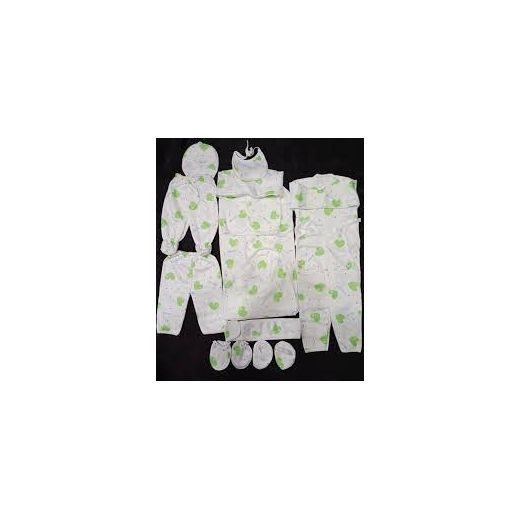 Fashion 11 PC RECEIVING SET GREEN FOR NEW BORN - image 2