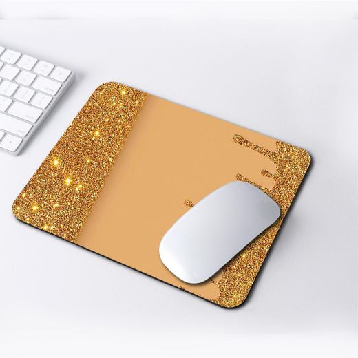 Generic GOLD DRIP ART MOUSE PAD, CUSTOM PRINTED, Antiskid With Quality Rubber Material and Quality Printed FOR OFFICE USE OR GIFTING. Get a laptop skin of the same from the store. - image 2