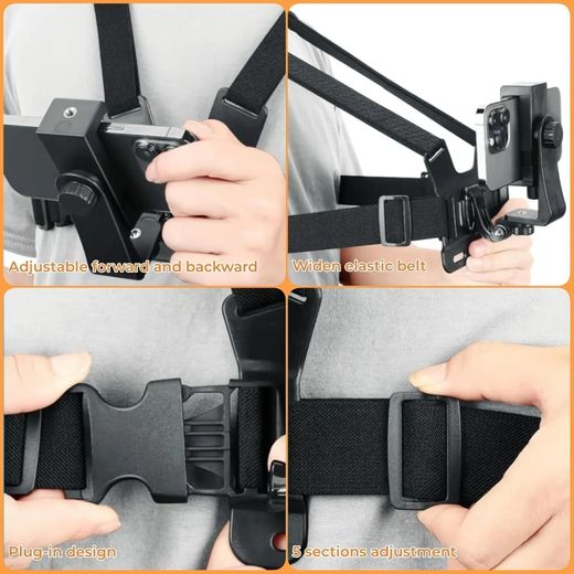Generic Smartphone Running Vest Harness Adjustable Mount For Fitness Recording - image 2