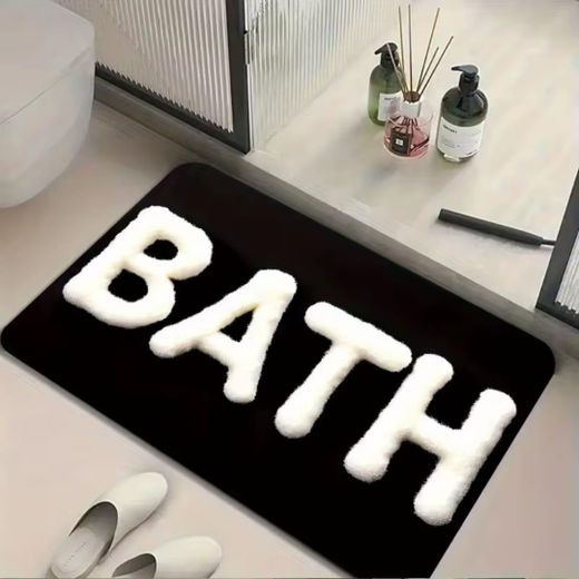 Generic Super Absorbent Diatom Bath Mat Quick Dry Non-Slip Bathroom Door Rug - image 2