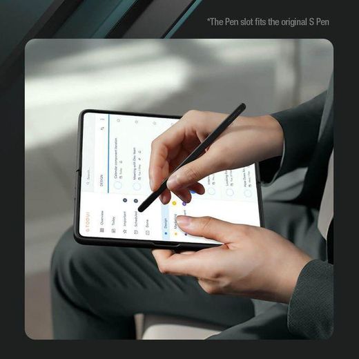 Cases Nilkin Flex Pure Fold S-Pen Version Protective Cover Case for Samsung Galaxy Z Fold 5 - Black - image 3