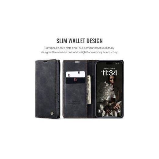 Cases Caseme Wallet Case for iPhone 16 Plus - Black Leather Flip with Kickstand - image 2