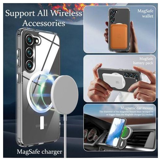 Generic Mutural Design Case For Samsung Galaxy S23 Plus (Compatible With MagSafe)