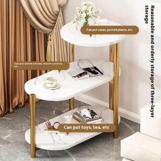 Generic 3 tier multifunctional stylish round end side table - image 2