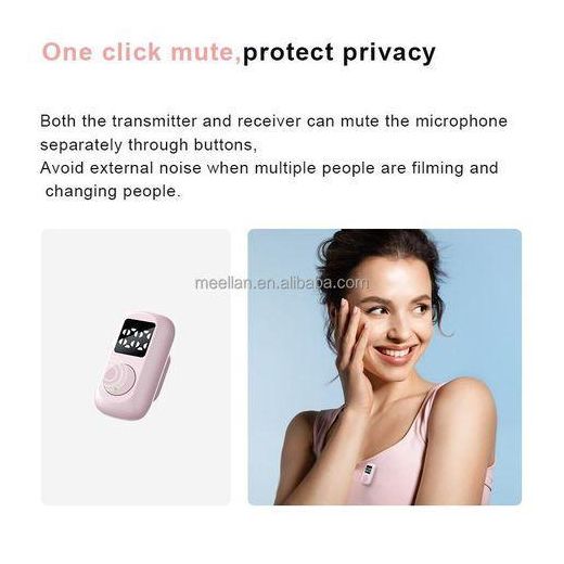 Lavalier  QY88 Latest AI Noise Reduction Recording Microphone with 2 Mic 2 Receiver Digital Display Mini Wireless Microphone - image 3
