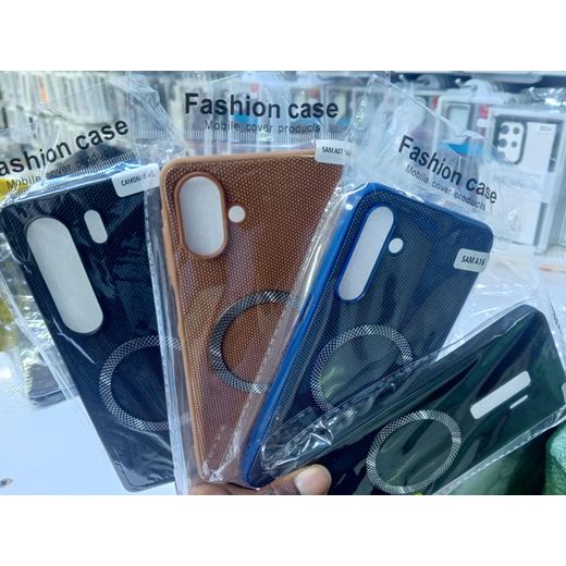 Tecno Leather Textured MagSafe Case for Camon 40 – Slim Faux Leather Magnetic Back Cover, Shockproof Anti-Scratch Protective Case with Wireless Charging Support (Brown) - image 2