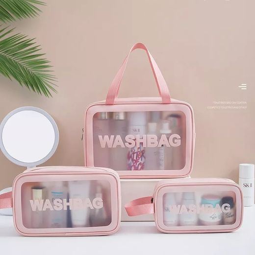 Generic 3 in 1 Multicolour Makeup Bag Set - Portable Toiletry Organizer, Waterproof, 0.2 kg - image 2