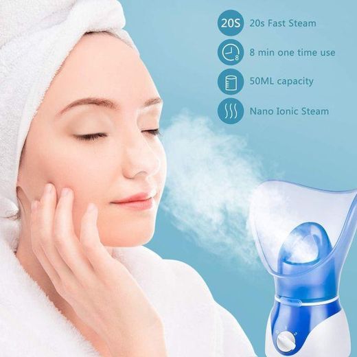 Generic FACIAL STEAMER And Treatment Vapor Inhalation, Facial Steamer Nano Ionic Upgraded Face Steamer Warm Mist Steamer for Face Deep-Cleaning Moisturizing Home Sauna, MULTICOLOR
