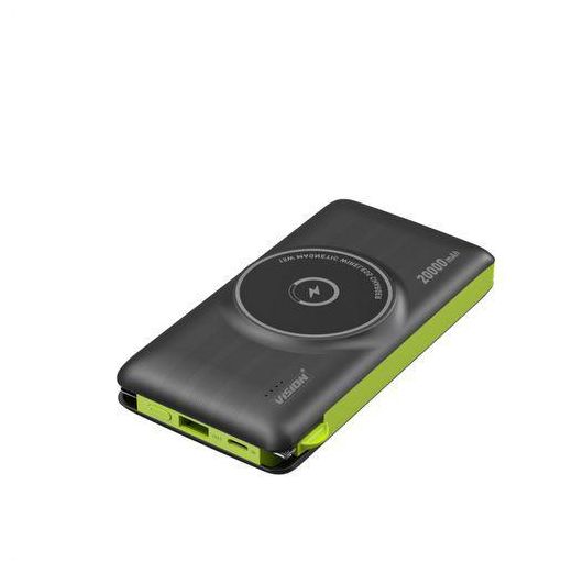 Vision Plus Wireless Power Bank 20000mAh 22.5W Fast Charge - Black/Green