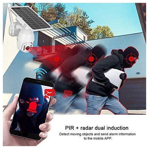 Generic UBOX 4G GSM (Sim Card) Solar Powered Security Camera Outdoor Wireless, Cameras Without WiFi Needed 360°PTZ 2K/3MP Color Night Vision, 2 Way Talk, PIR Motion Detection, Spotlight, No WiFi Supported, IP66, Cloud/SD - image 3