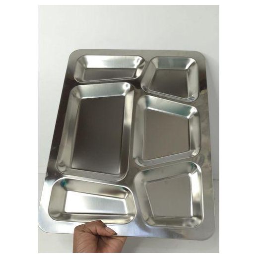 Generic Stainless steel partitioned plate 6 division - image 2