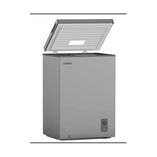 Ecomax 169L Chest Freezer BD-169 – Energy Saving Deep Freezer, Low Noise, Lockable Lid, Removable Basket Grey