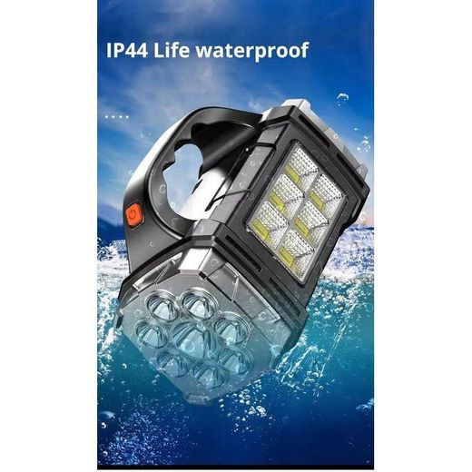 Generic USB and Solar-Powered LED Multi-Function Torch – Black/Silver - image 3