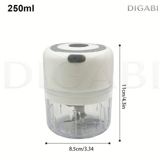Digabi A 250Ml USB Rechargeable Electric Blender with Stainless Steel Blades for Automatic Chopping, Available in Multiple Colors. This Compact Kitchen Tool Is Perfect for Smoothies And Dough Preparation, Featuring a Durable Plastic Body - image 2
