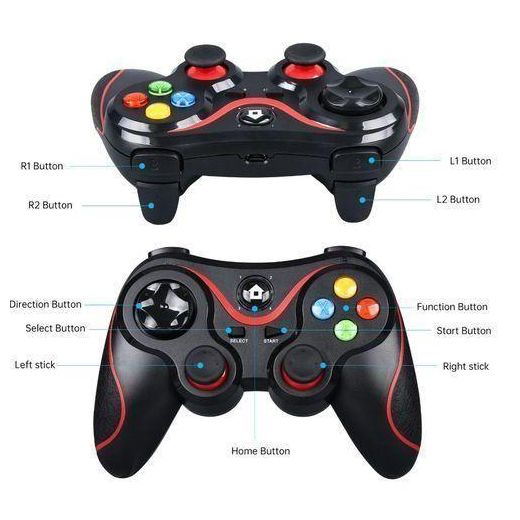 Generic V8 Wireless Bluetooth Game Controller With Smartphone Holder - image 2