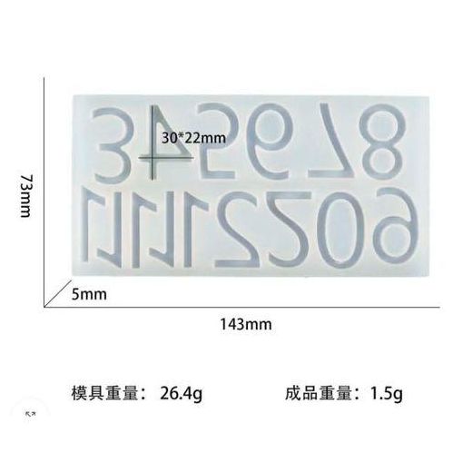Resin Clock Numbers silicone mold XC231216 -92