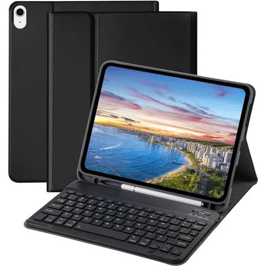 Generic iPad 10th Generation Case with Keyboard 10.9 inch Smart Folio Cover with Pencil Holder