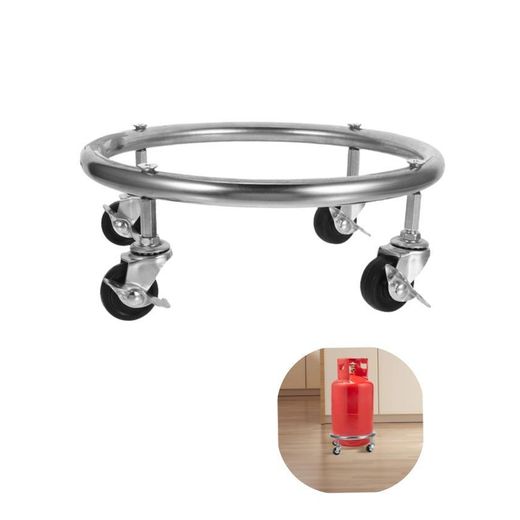 ShebSheb Movable Propane Cylinder Base Gas Tank Stand Dolly Propane Tank Stand Dolly with Wheel Movable Gas Tank Holder for Gas Cylinder Consignment and Fixed Storage，Base Stand with Brake and Wheels