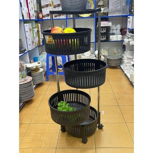 Generic Plastic 4 Tier Rotating Storage Rack - image 2