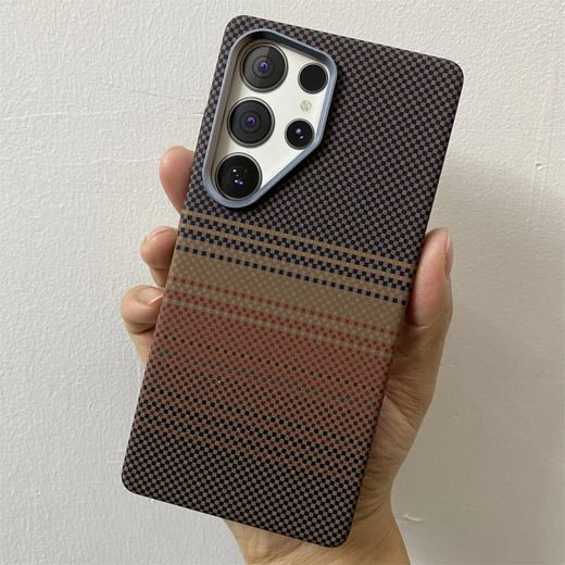 Samsung Galaxy S24 Ultra Luxury Aramid Fiber Magnetic Shockproof Case featuring a Slim Durable Body, Scratch Resistant Woven Checkered Texture, Strong Shock Absorption and Built In MagSafe Compatibility for Seamless Wireless Charging - image 2