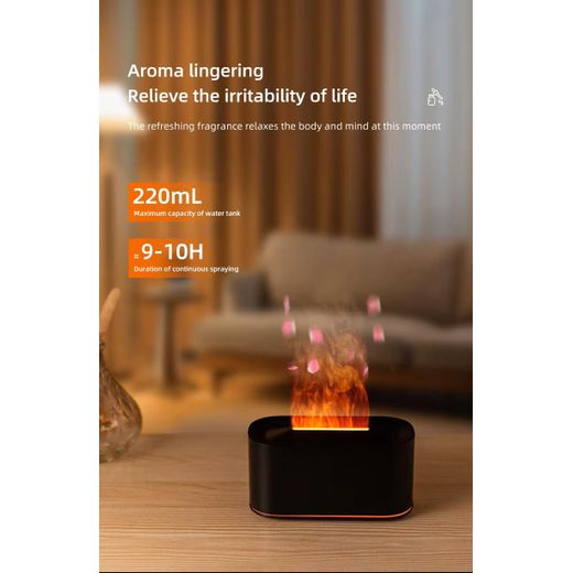 Generic 220ml Multicolor Flame Aromatherapy Diffuser - image 4